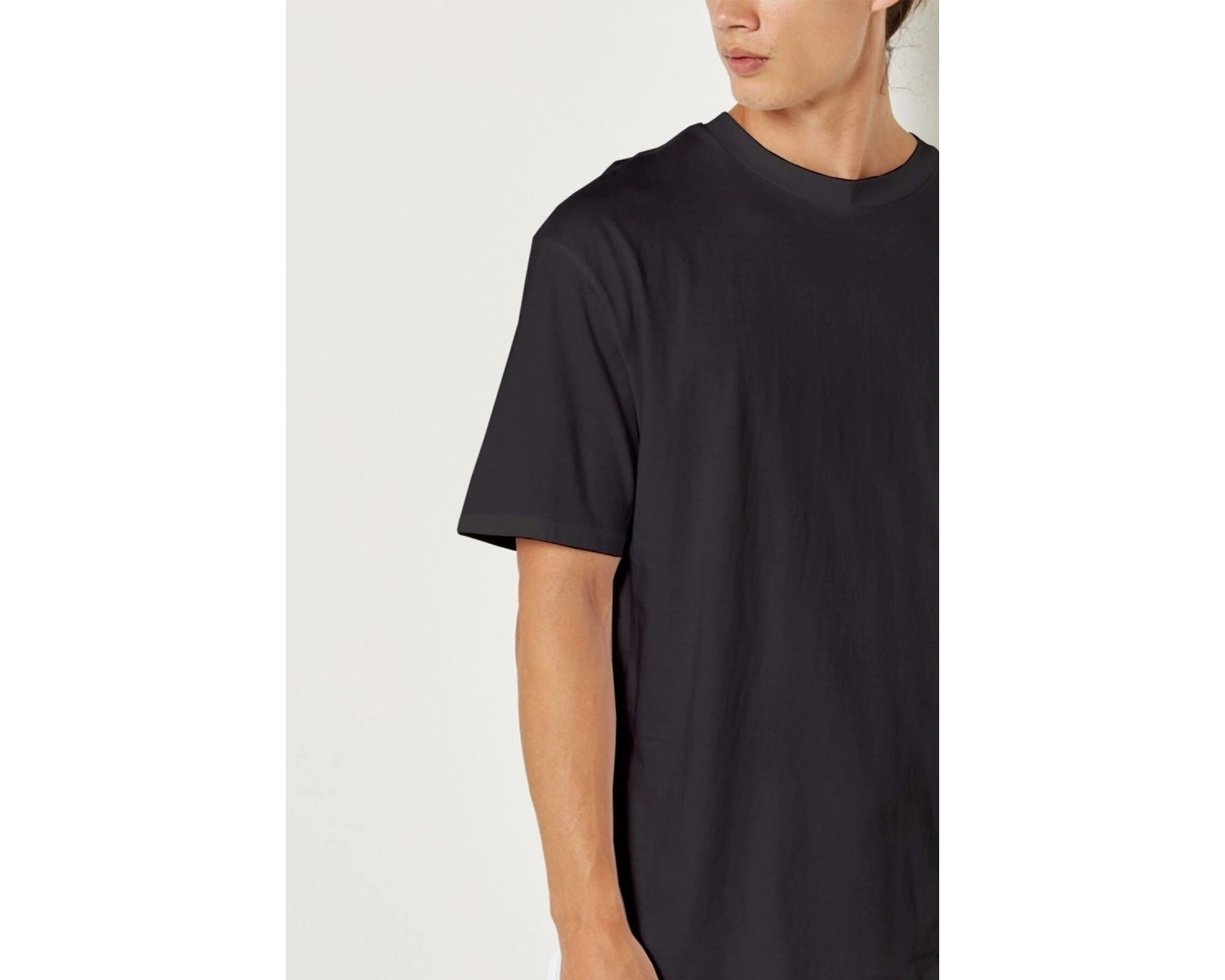 Erkek Beyaz Oversize Basic T-shirt