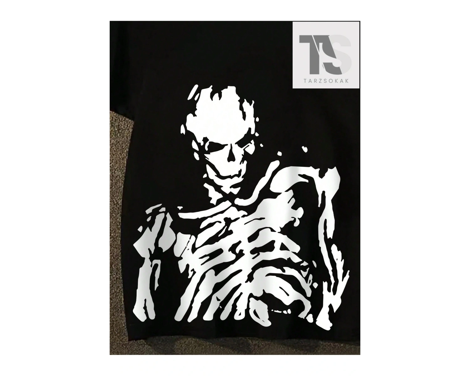 Erkek Çiçek & Slogan Grafikli Tişört