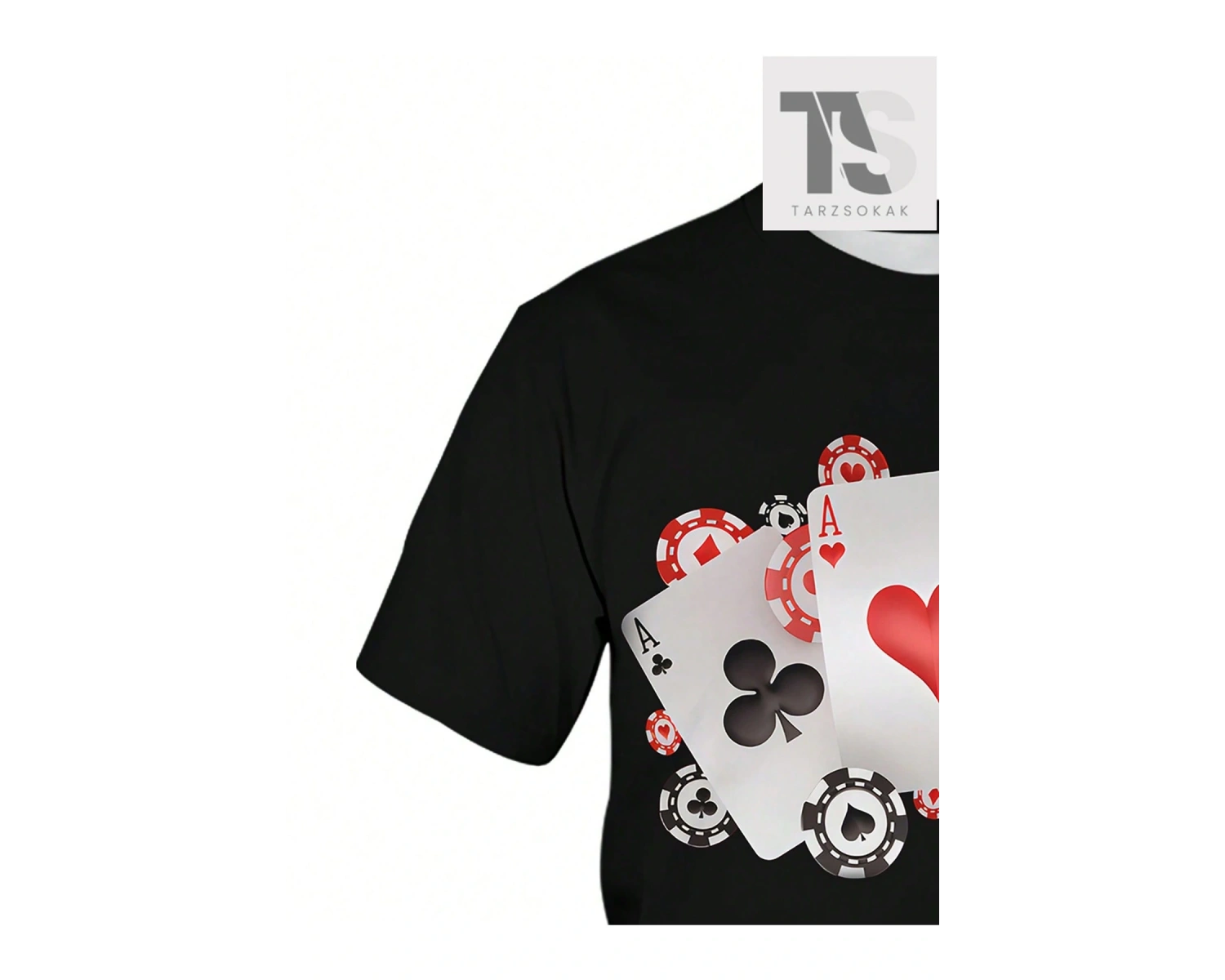 Erkek Dağ Ve Yazı Baskılı T-Shirt