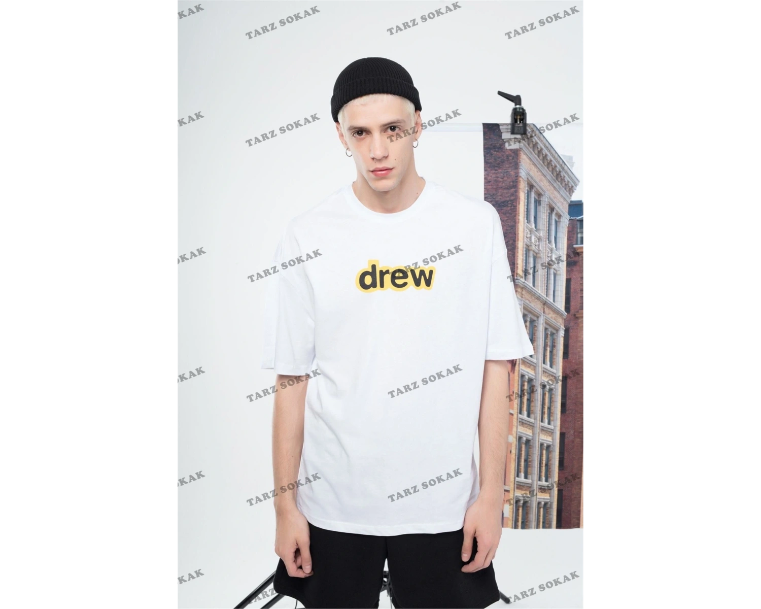 Erkek Drew Yazı Tshirt