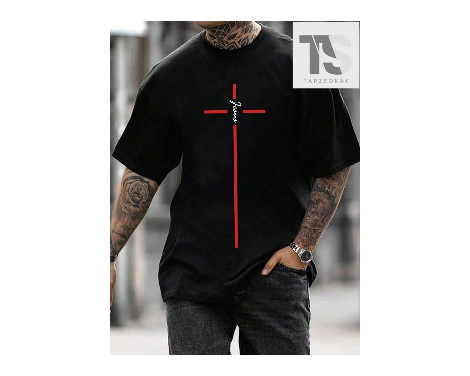 Erkek Emoji Baskılı T-Shirt