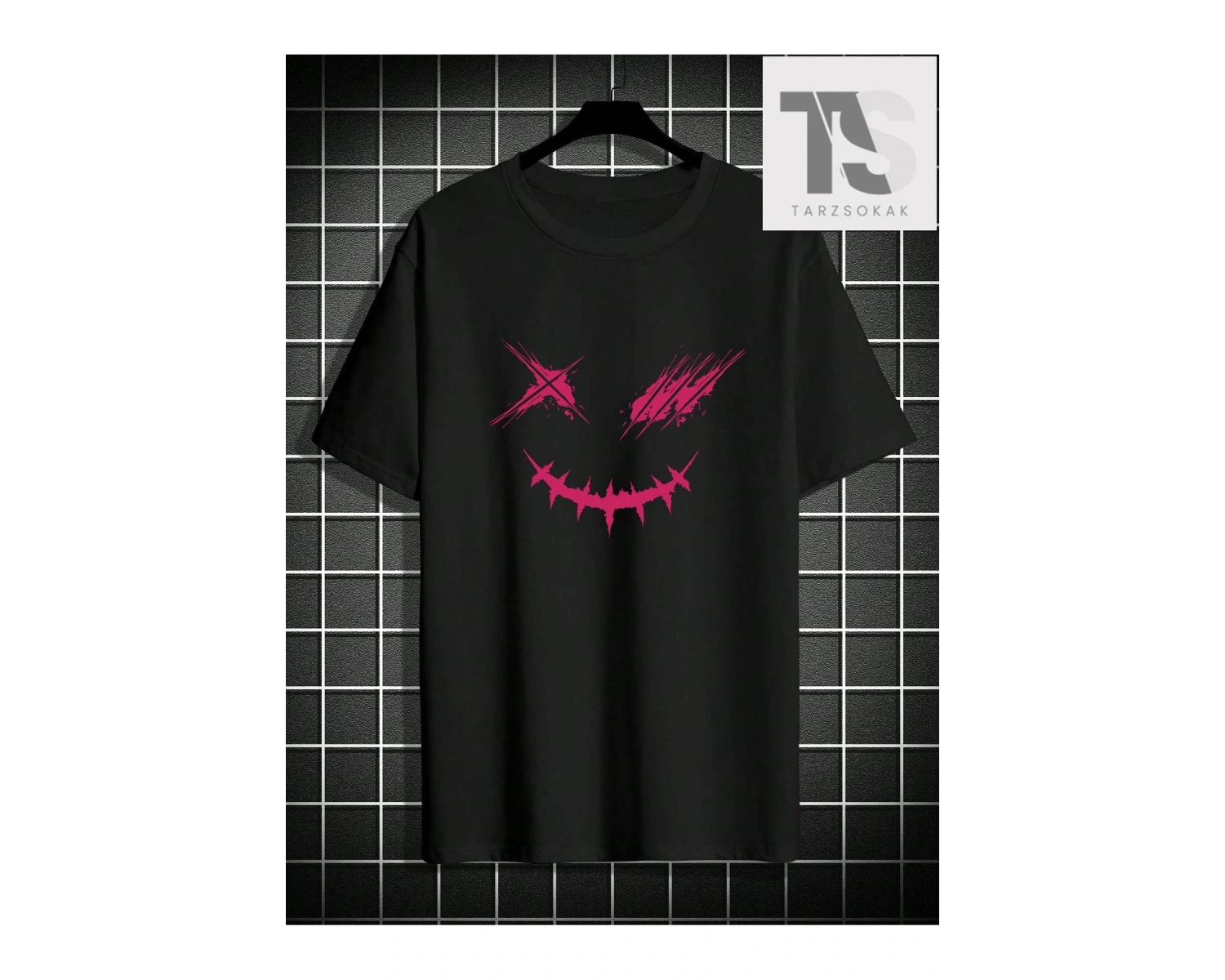 Erkek Güneş ve Ay Baskılı Tişört