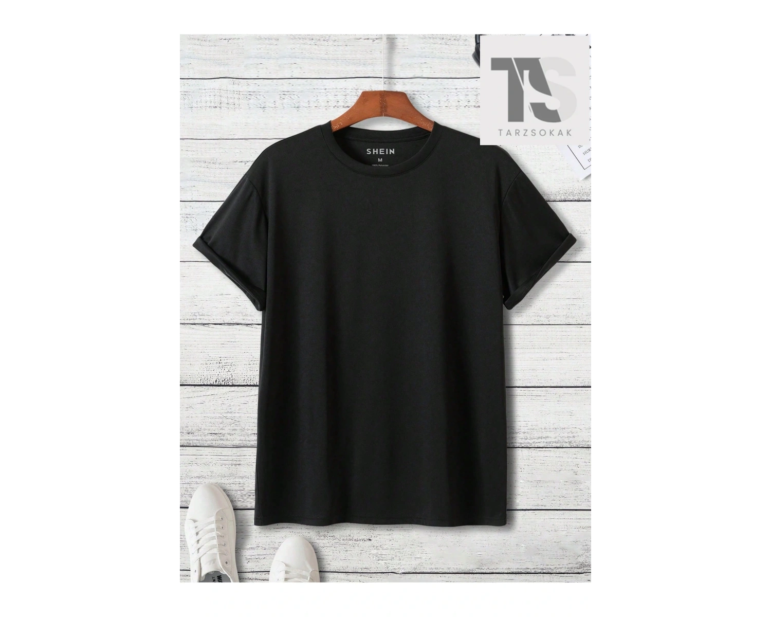 Erkek Heykel Baskılı Bol Tişört