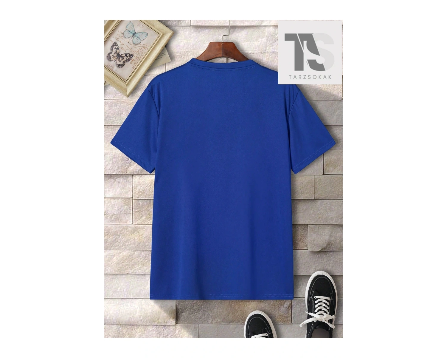 Erkek Japon Harf ve Şekil Grafikli Tişört