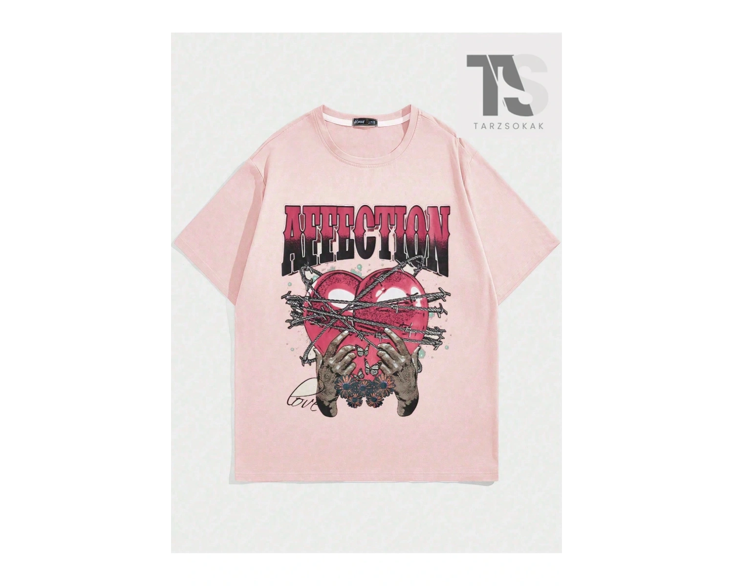 Erkek Kaktüs & Slogan Grafikli Tişört