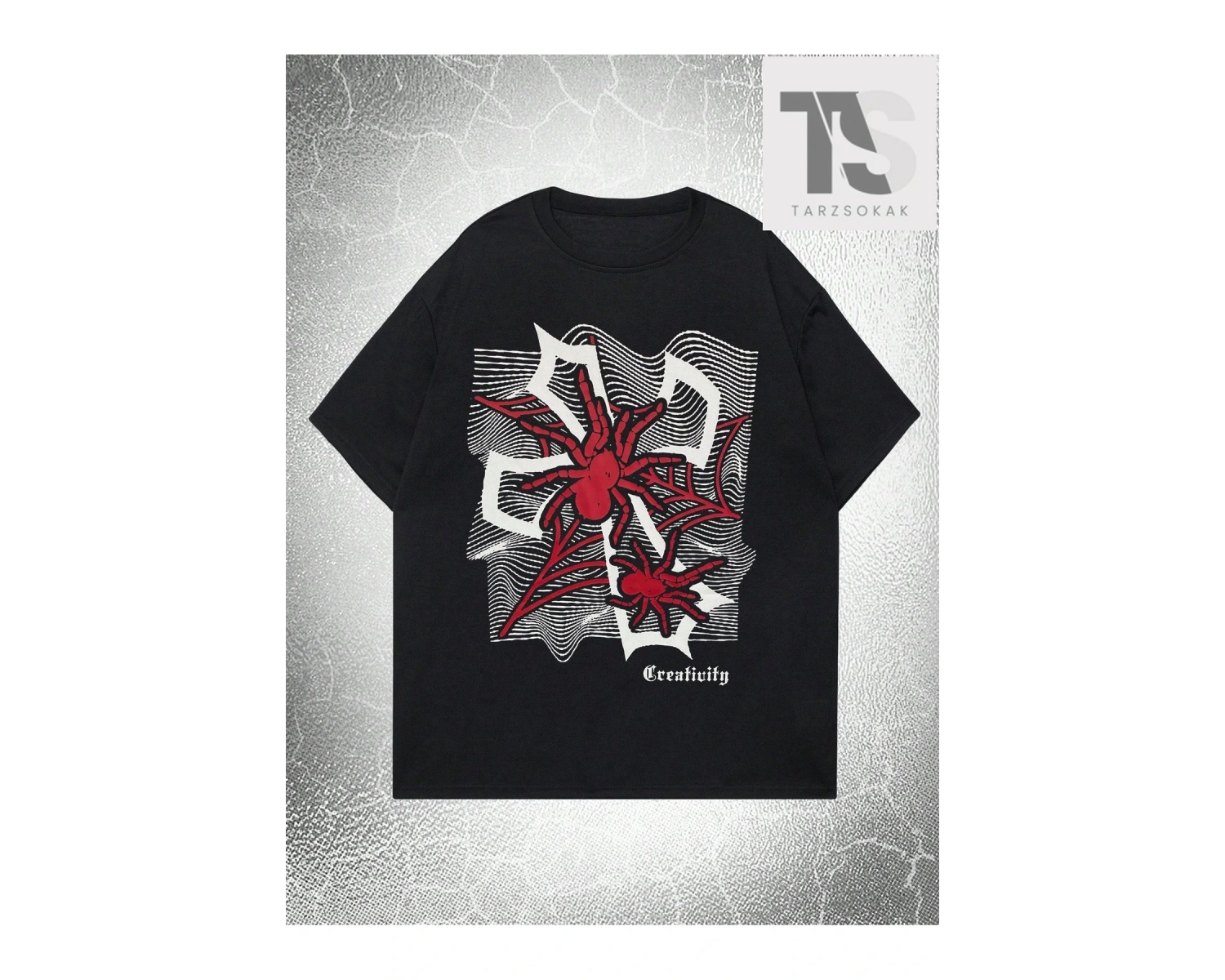 Erkek Kalp Baskılı Tişört