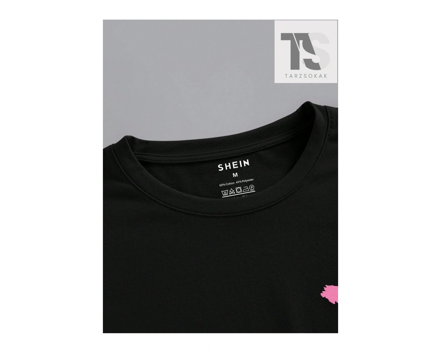 Erkek Kalp ve Ayı Desenli Tişört