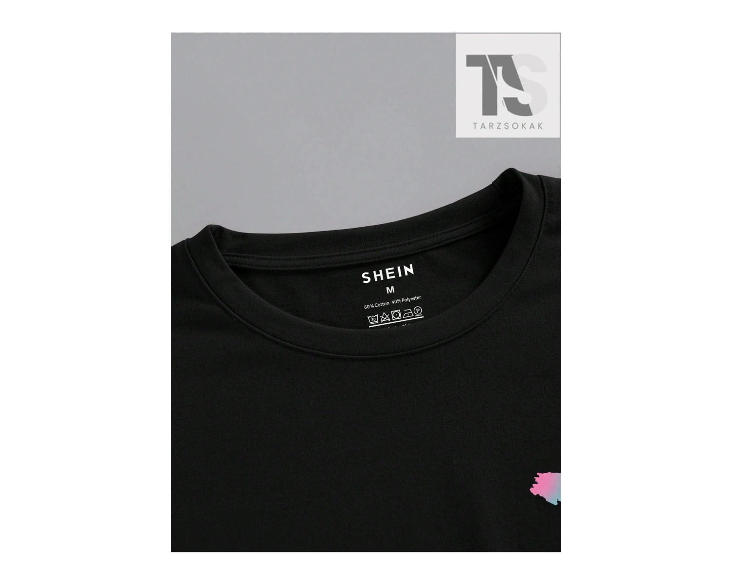 Erkek Kalp ve Ayı Desenli Tişört