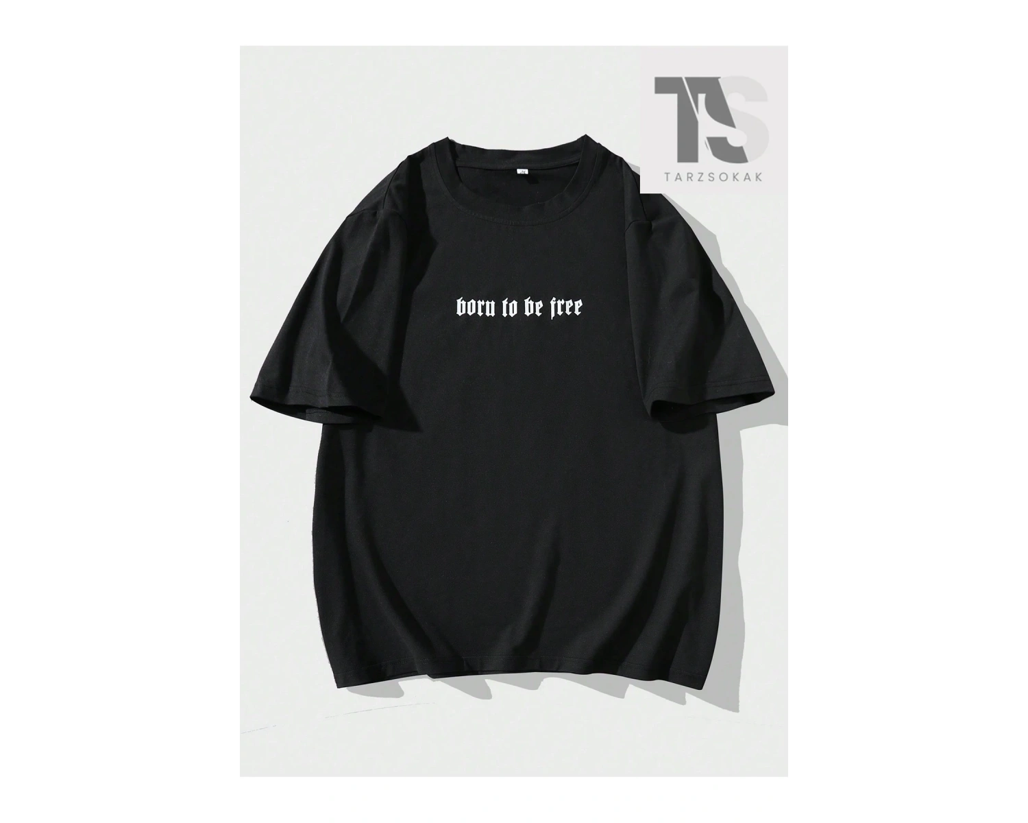 Erkek Kanat Ve Çapraz Desenli Yuvarlak Yaka T-shirt