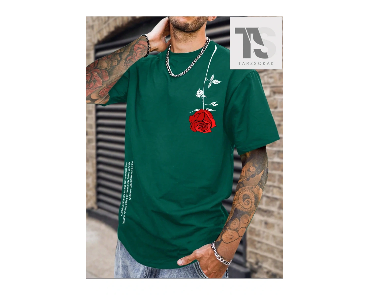 Erkek Karikatür Desenli Yuvarlak Yaka Kısa Kollu Tişört