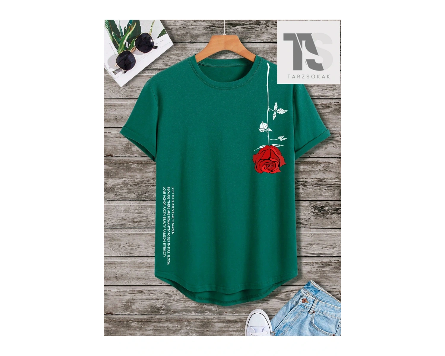 Erkek Karikatür Desenli Yuvarlak Yaka Kısa Kollu Tişört