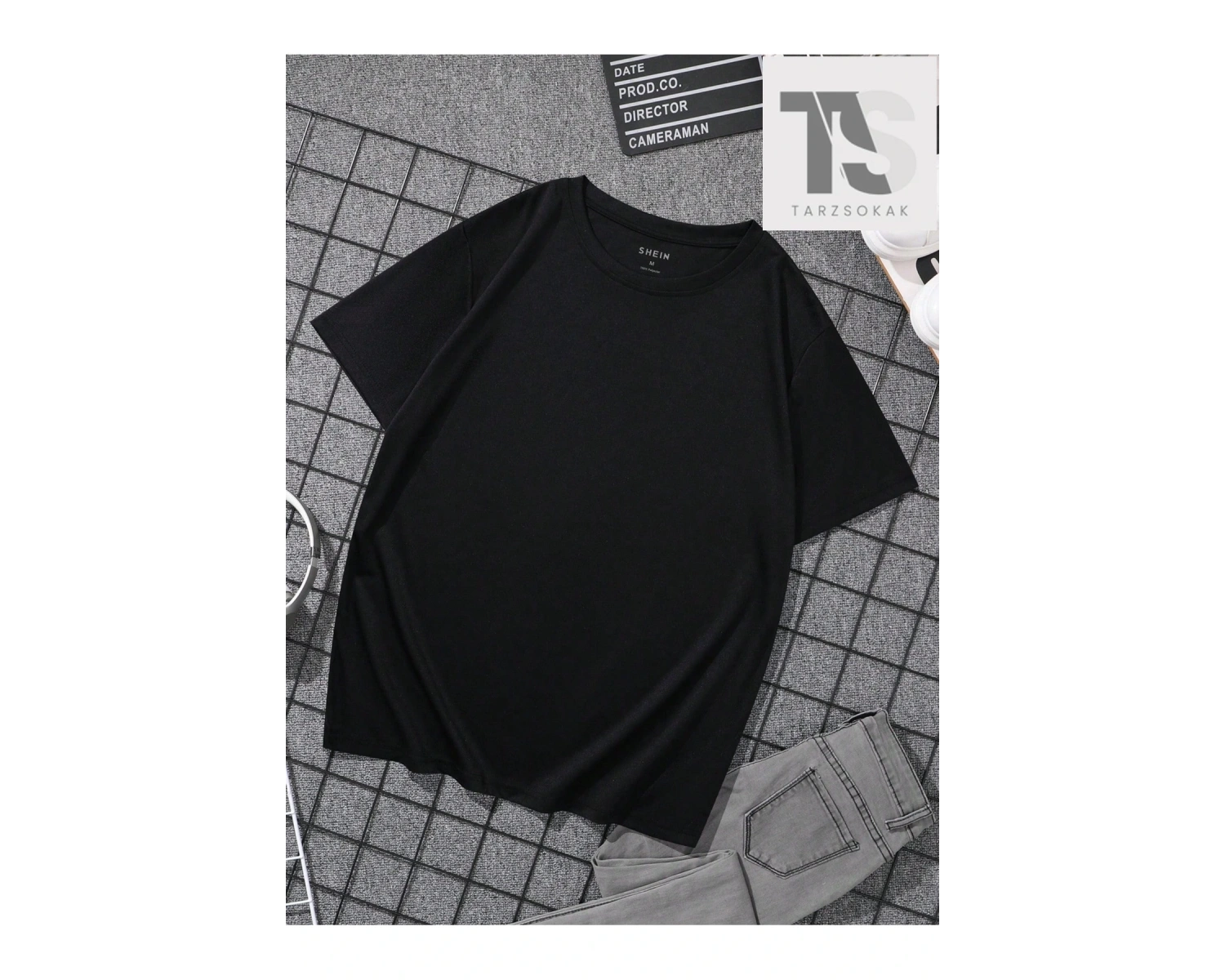 Erkek Karikatür & Slogan Grafikli Düşük Omuz Tişörtü