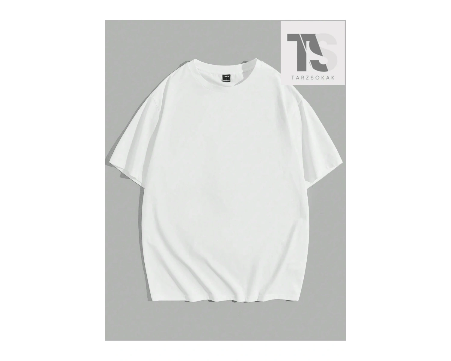 Erkek Karikatür & Slogan Grafikli Düşük Omuz Tişörtü