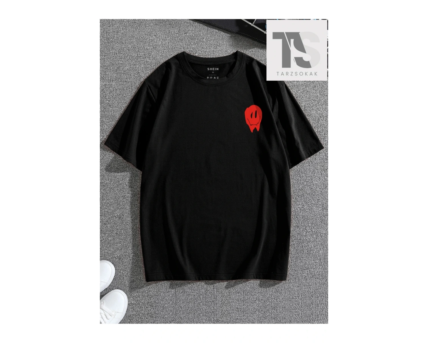 Erkek Karikatür Ve Slogan Grafikli Tişört