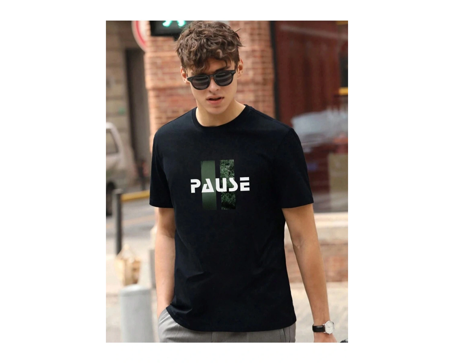 Erkek Örme Pause Basklı