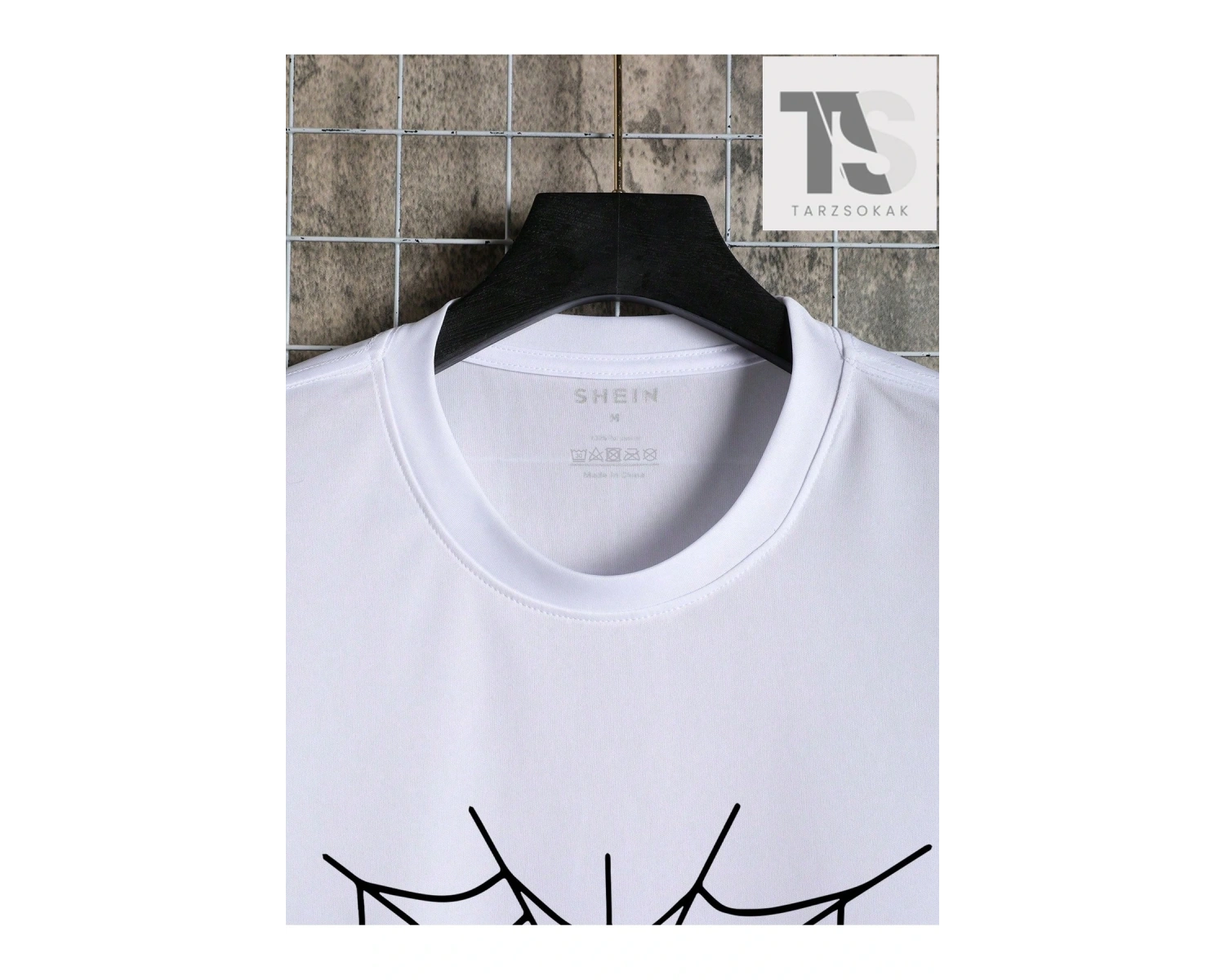 Erkek Örümcek Ağı Baskılı Tişört