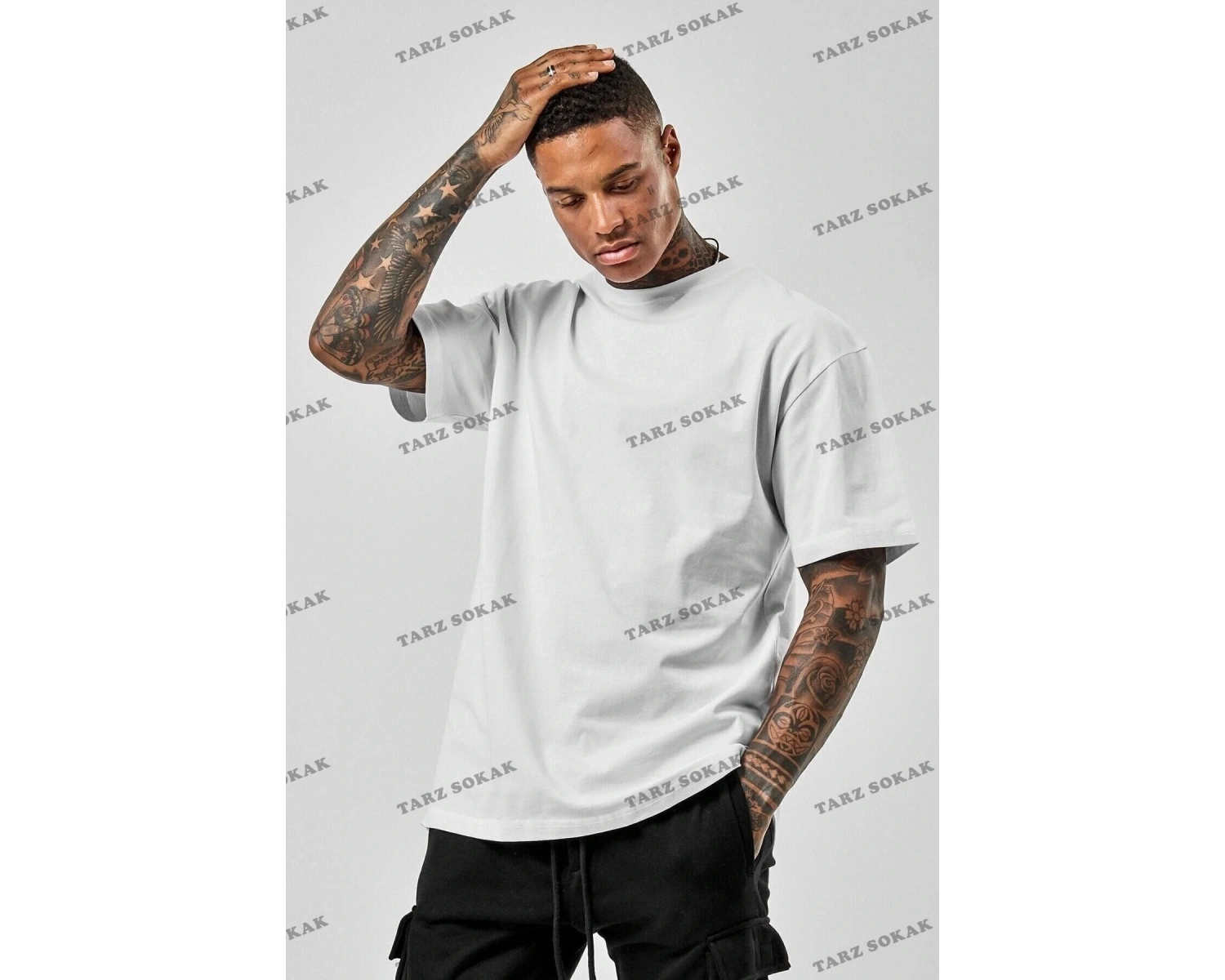 Erkek Oversize Beyaz