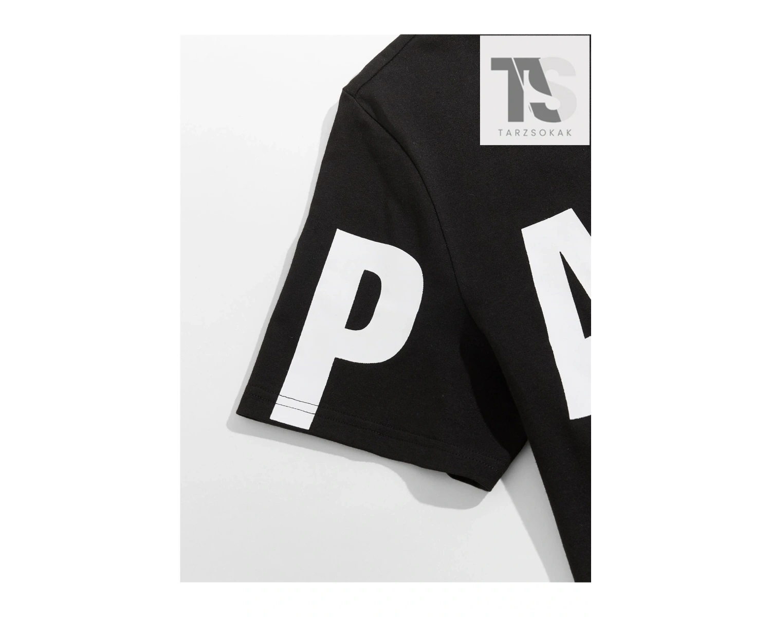 Erkek Pamuk Harfli Grafik Tişört