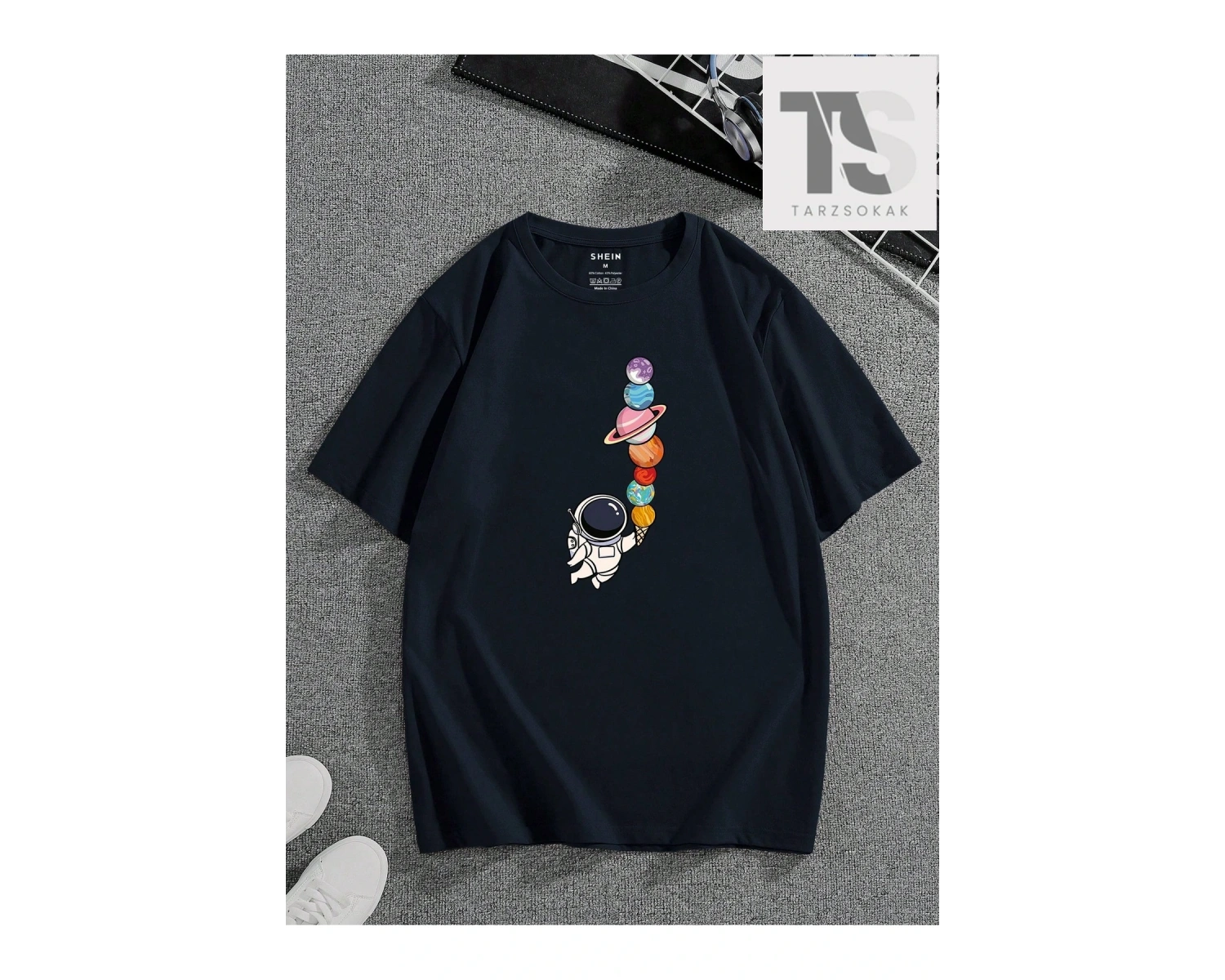 Erkek Pamuklu Düz Raglan Kollu Tişört