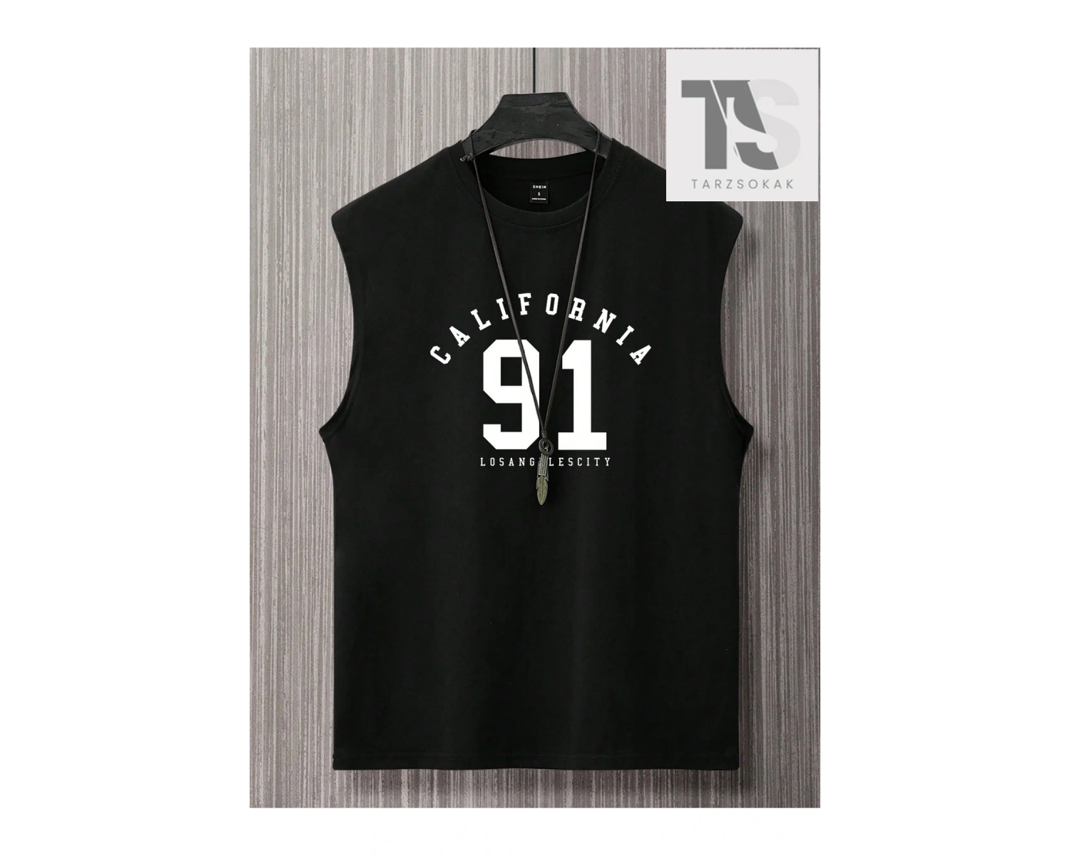 Erkek Pamuklu Harfli Grafik Tank Top