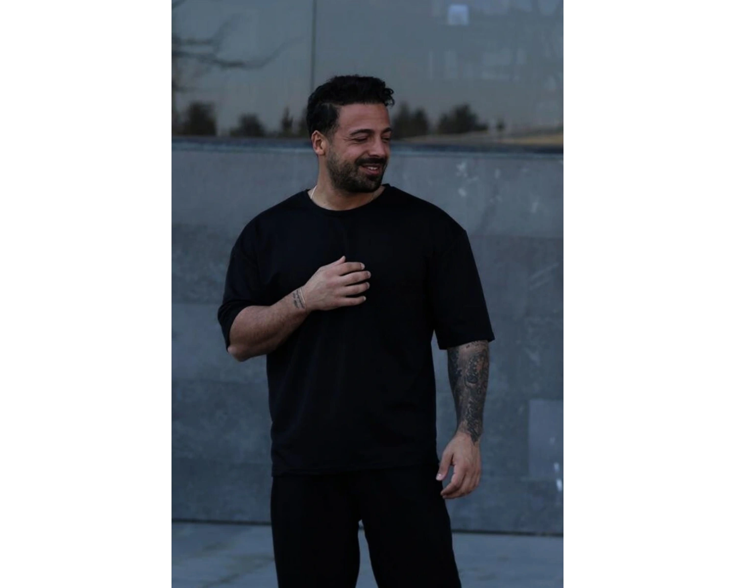 erkek salaş yazlık reşme detaylı bisiklet yaka