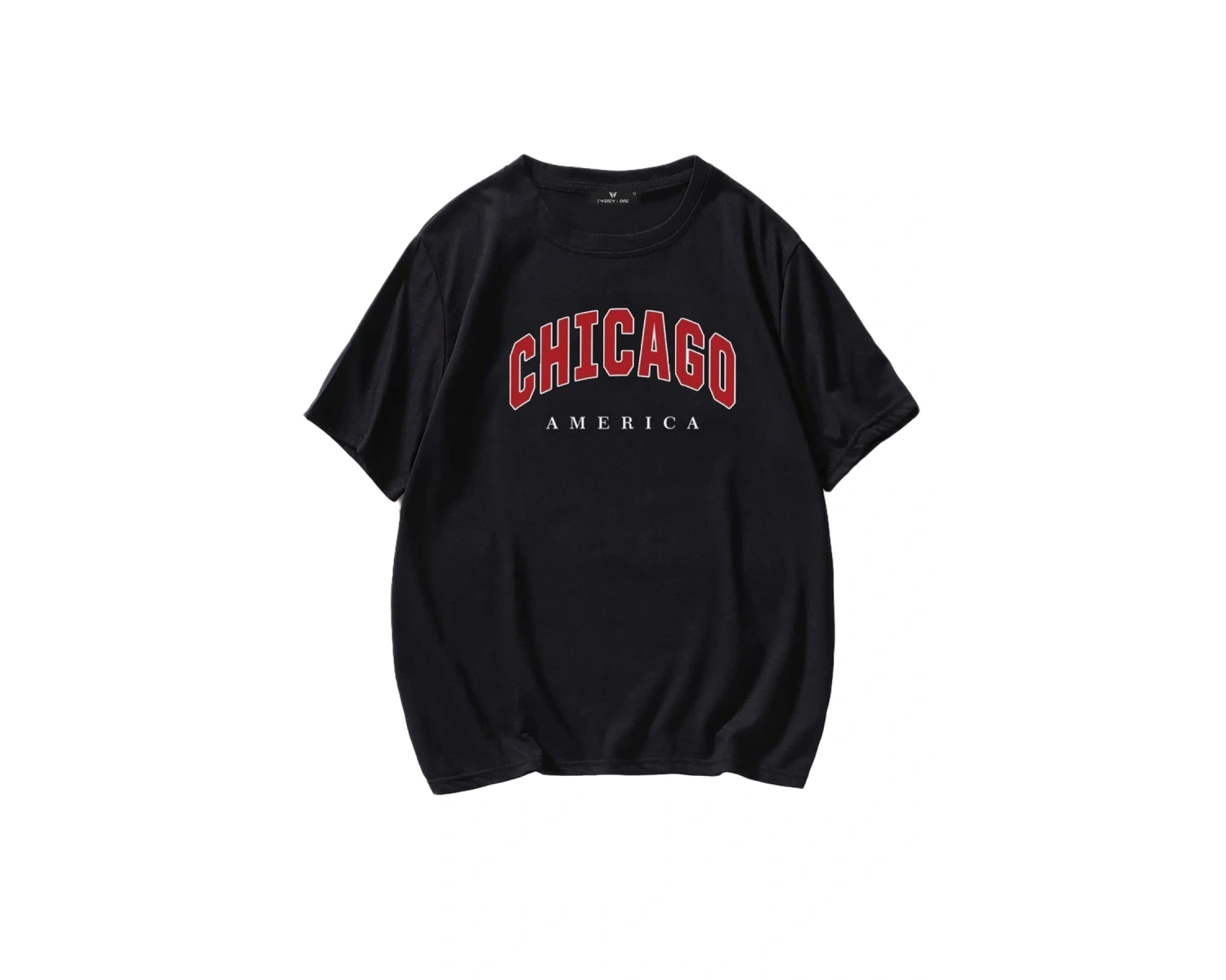 Erkek Siyah Tişört Oversize Chıcago T-shirt