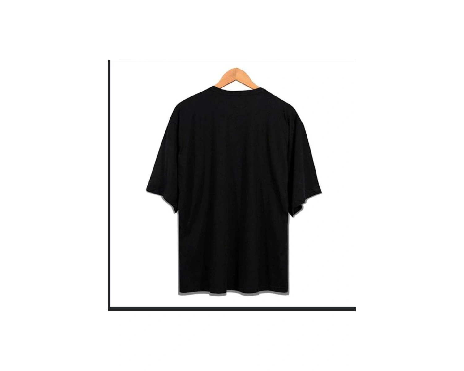 Erkek Siyah Uzaylı Oversze Bisiklet Yaka Tshirt