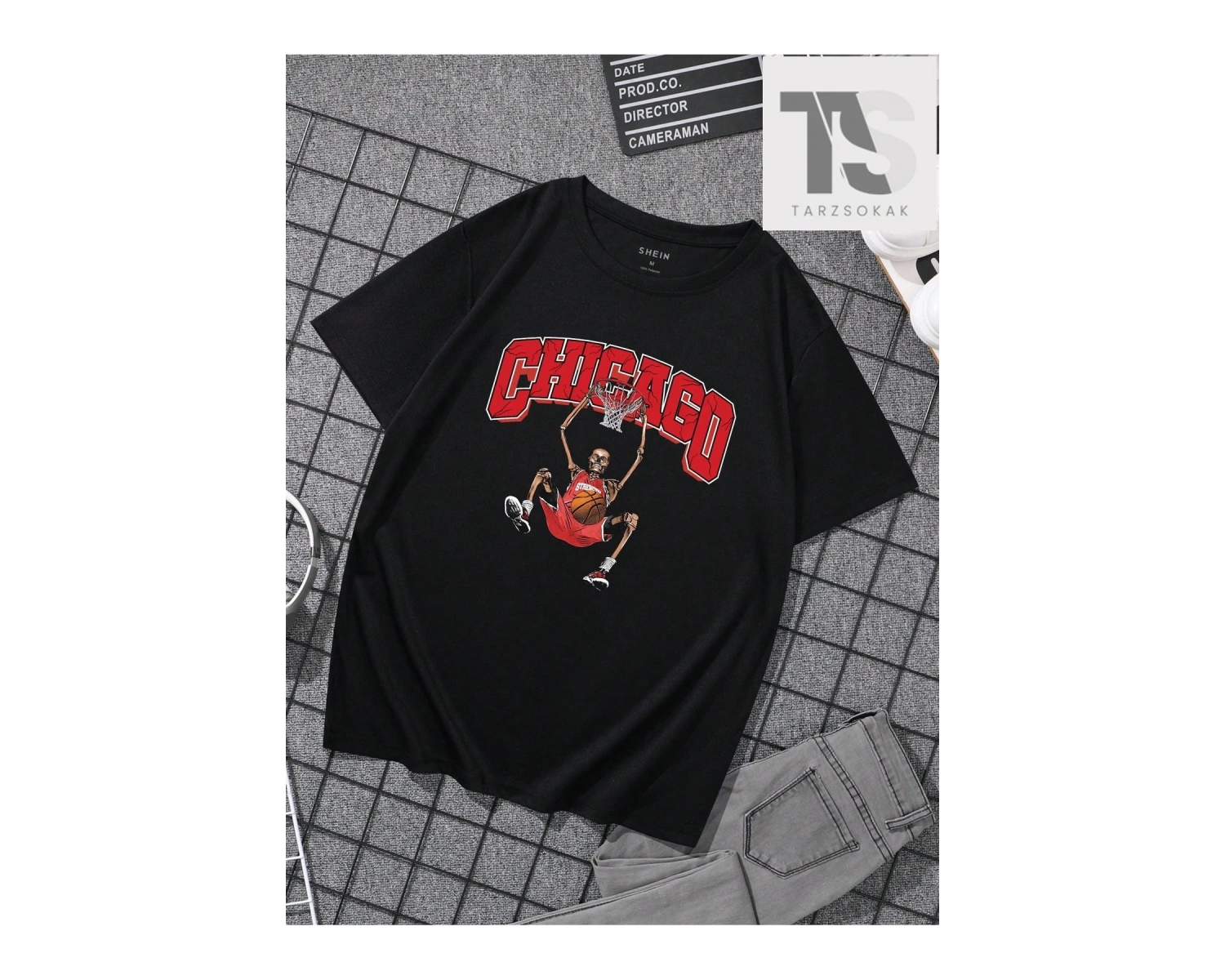 Erkek Slogan Baskılı Kısa Kollu Tişört