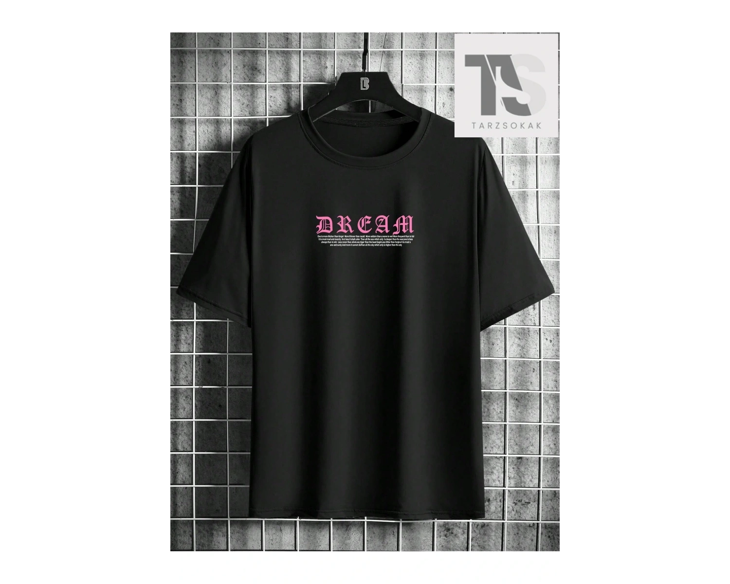 Erkek Slogan Baskılı Kısa Kollu Tişört