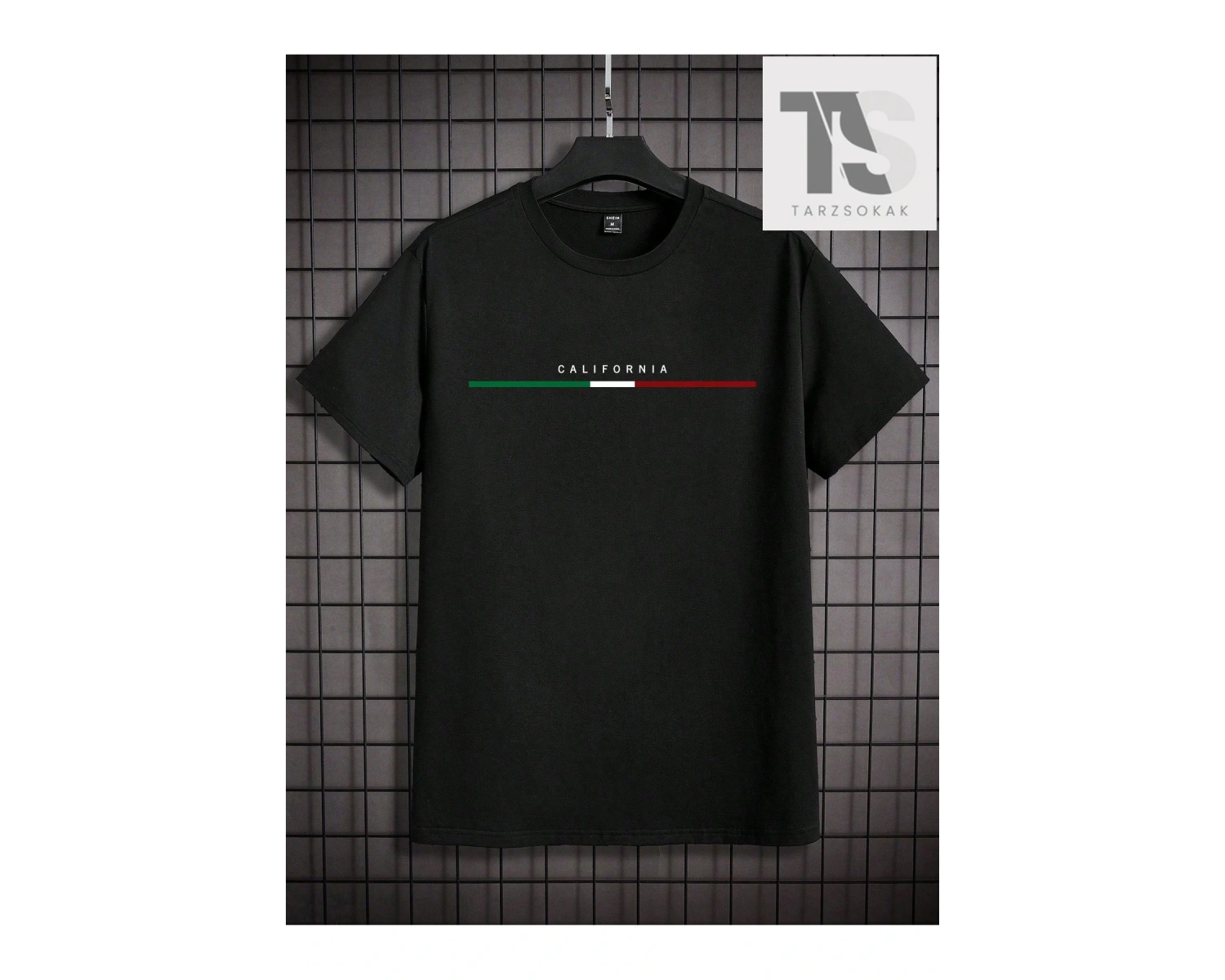 Erkek Slogan Baskılı Yuvarlak Yaka Tişört