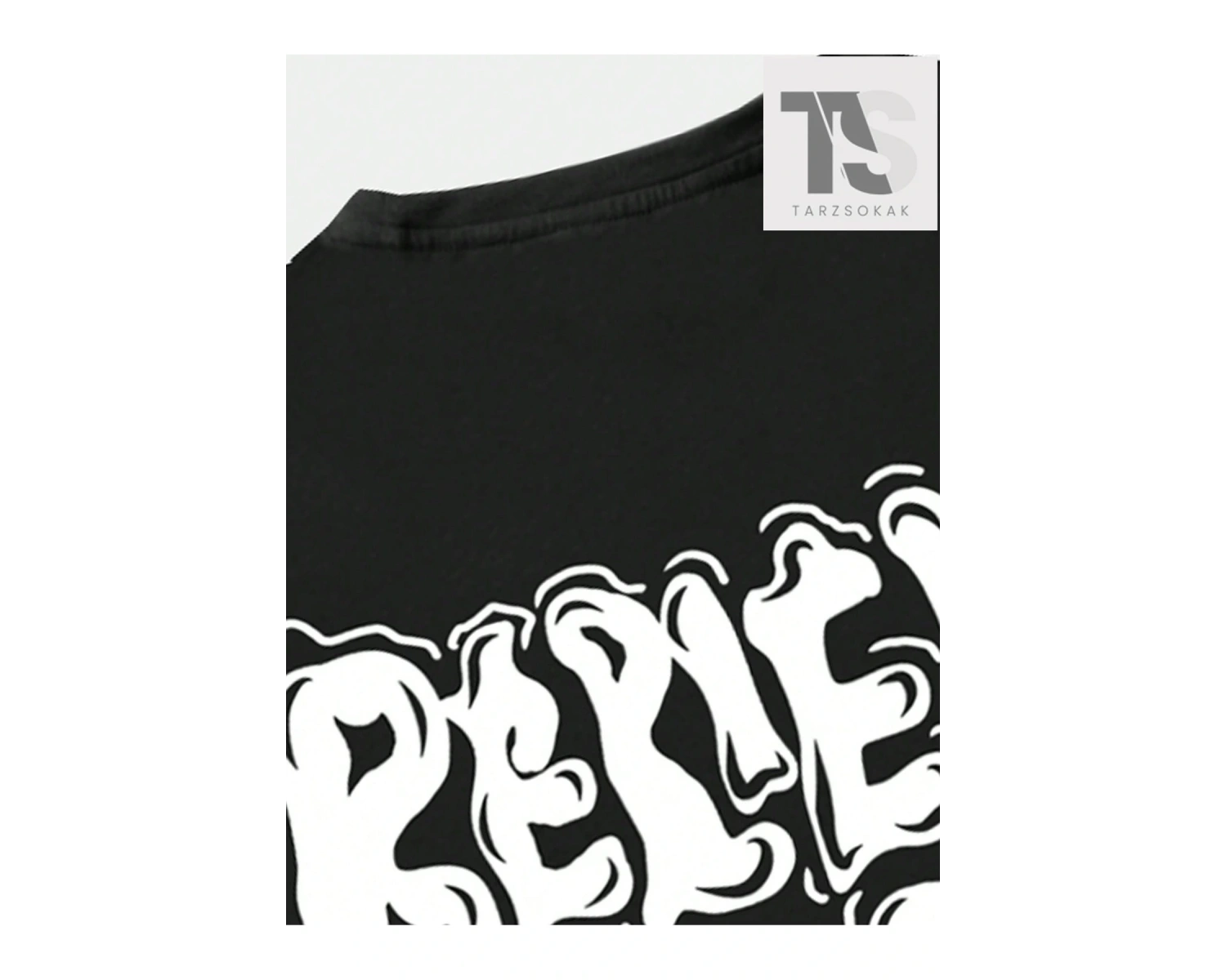 Erkek Sloganlı ve Karikatür Grafikli Tişört