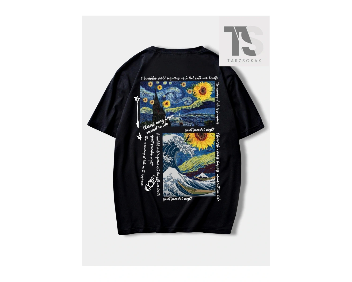 Erkek Tropikal Baskılı Tişört