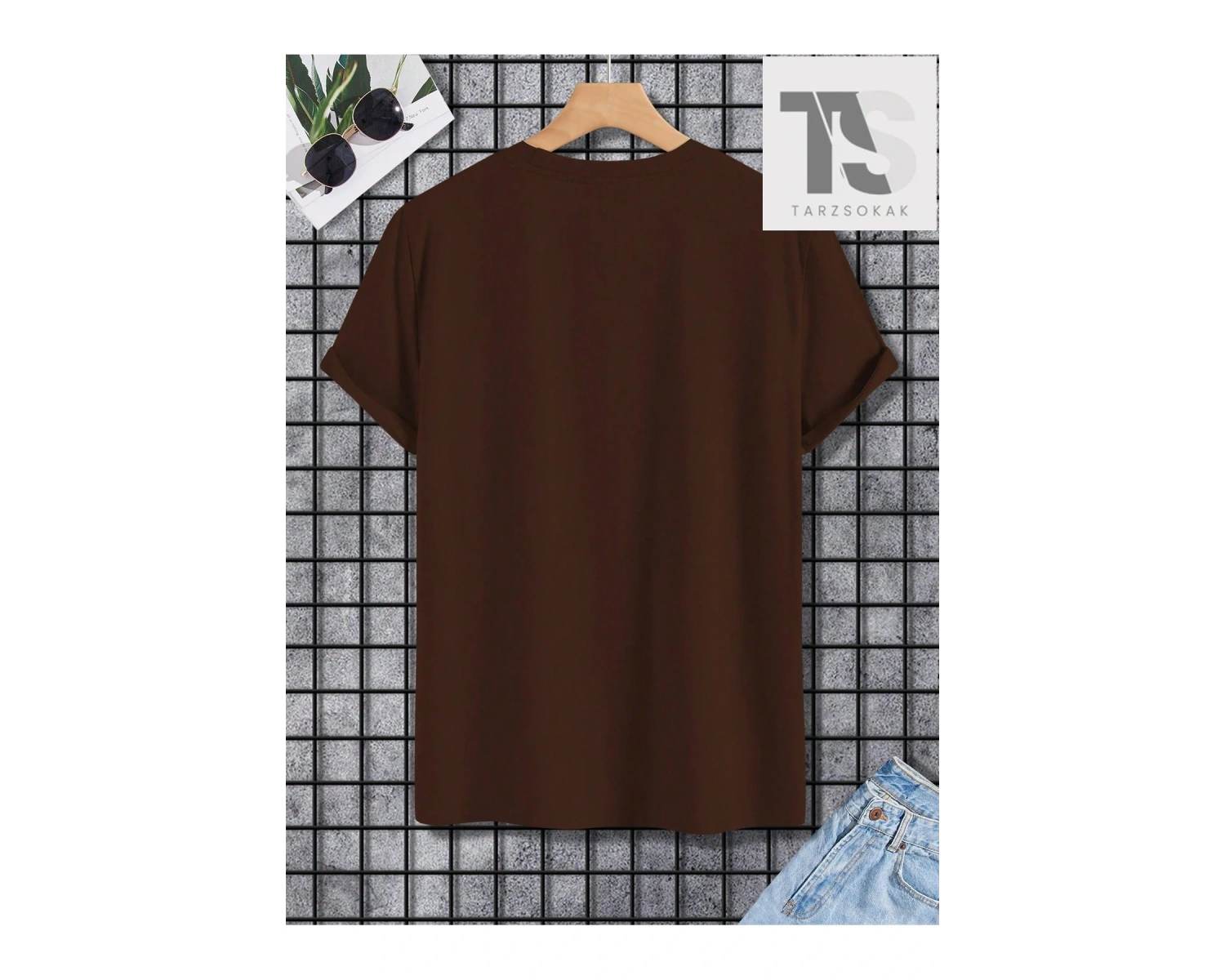 Erkek Tropikal Ve Harf Grafikli Tişört