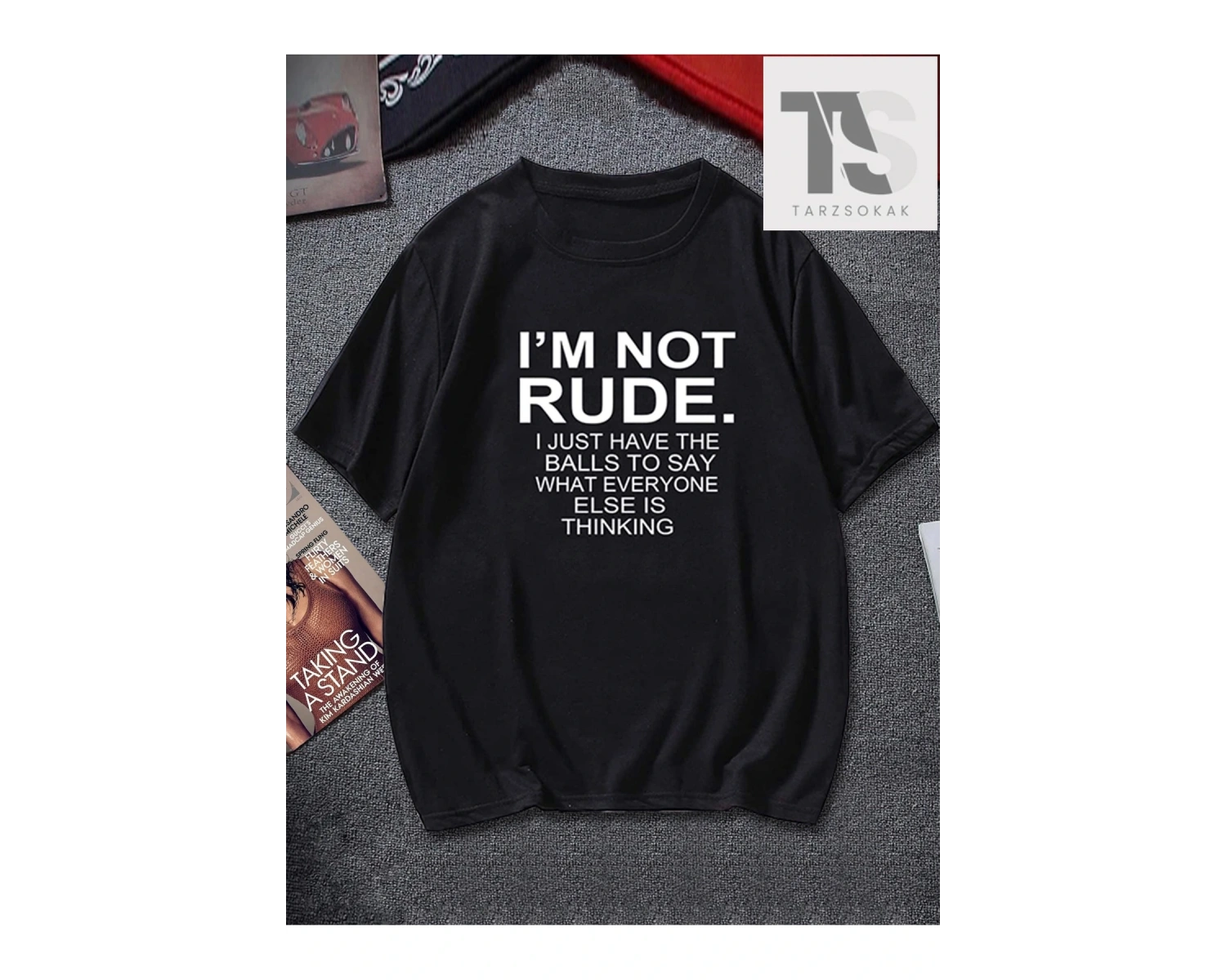 Erkek Yazılı Baskılı Kısa Kollu Tişört