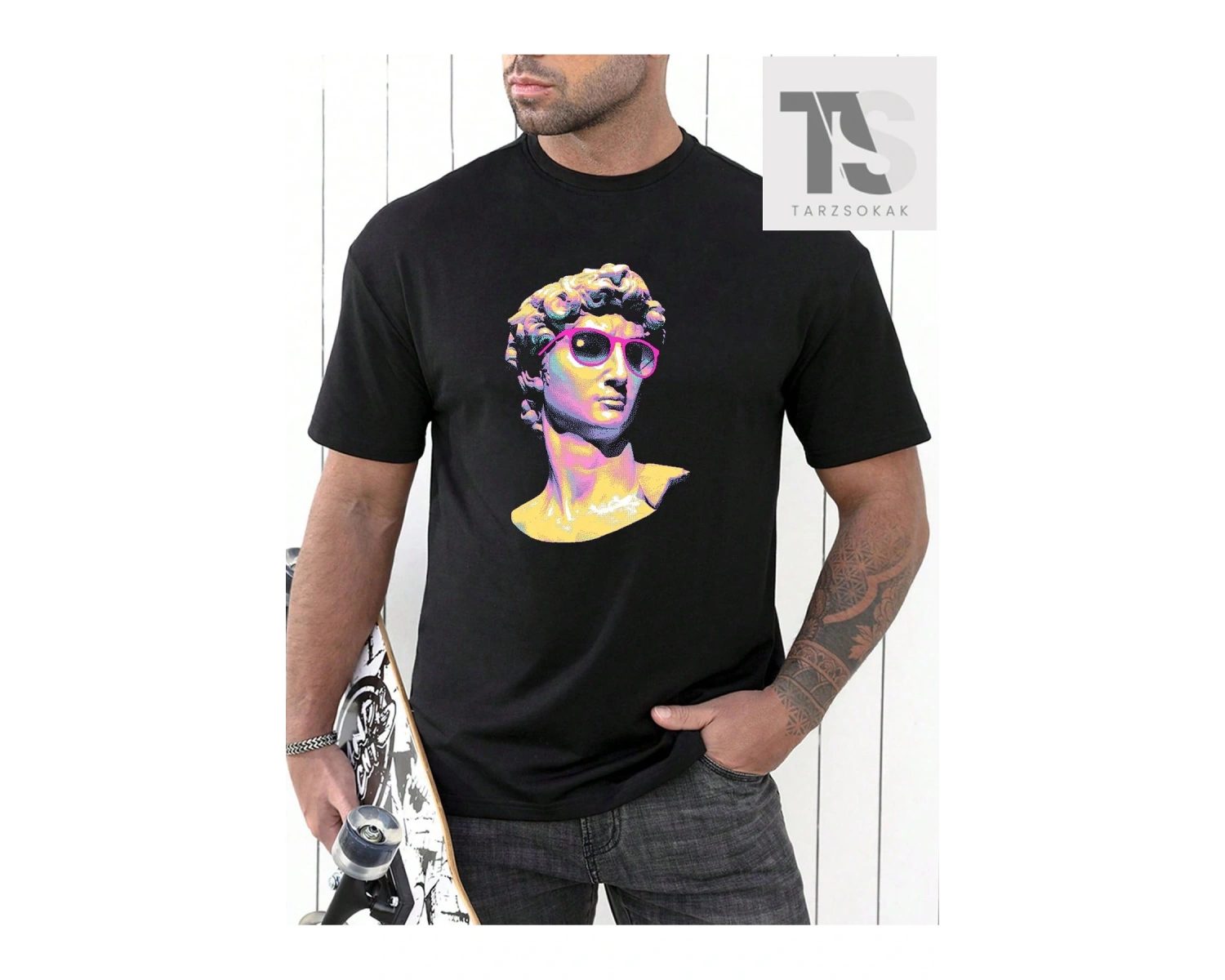 Erkek Yazılı Baskılı Tişört