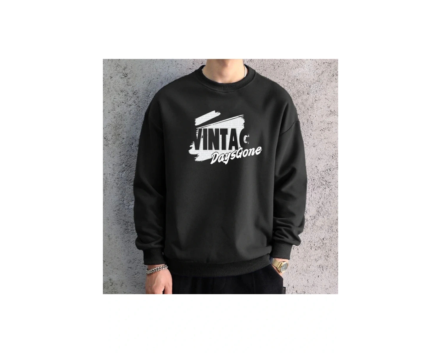 Erkekler boy M-5XL grafik tişörtü Hoodied baskılı uzun kollu T-shirt pamuk Hiphop Tees spor g Siyah