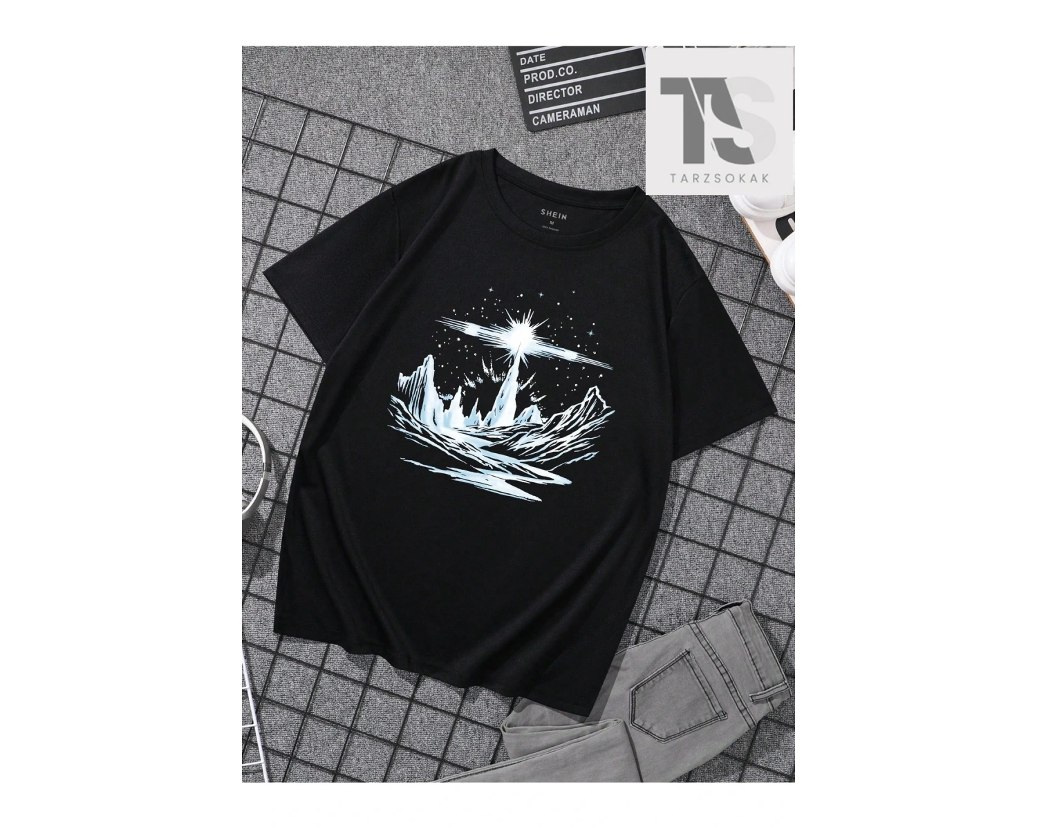 Erkekler Karikatür Grafik Tişört