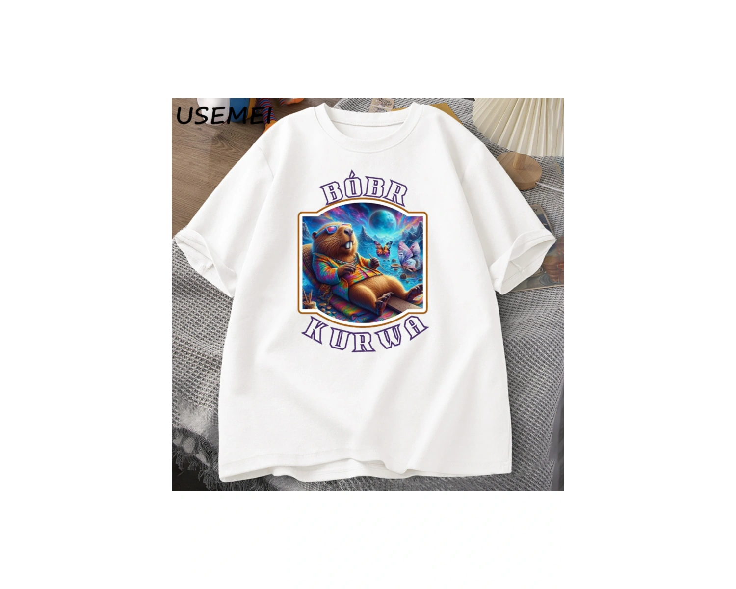 Erkekler T-Shirt adam Bober Bóbr Beaver Boberek T-Shirt pamuk karikatür grafik T Shirt Unisex 3049