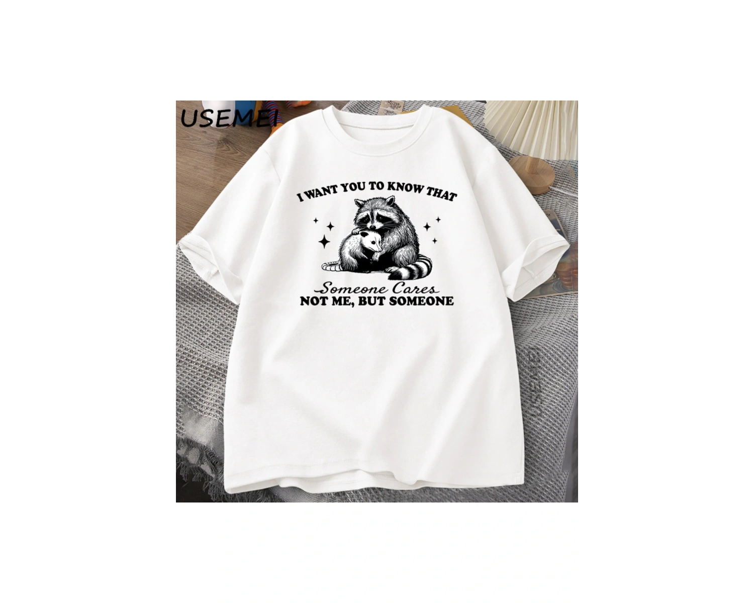 Esprili rakun T-shirt Harajuku hayvan severler gündelik giyim T Shirt erkek kadın nefes üstle 2811