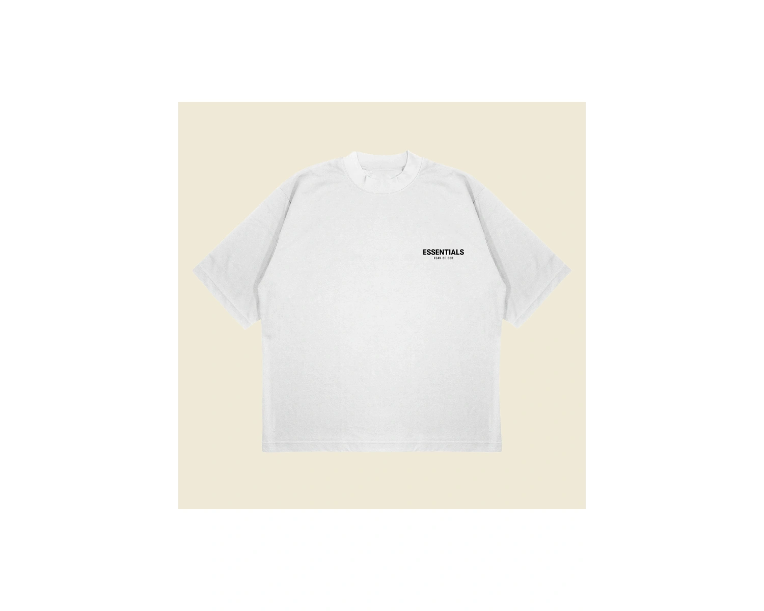 Essential Baskılı Oversize Unisex Pamuklu Nefes Alan Kalın Kumaşlı