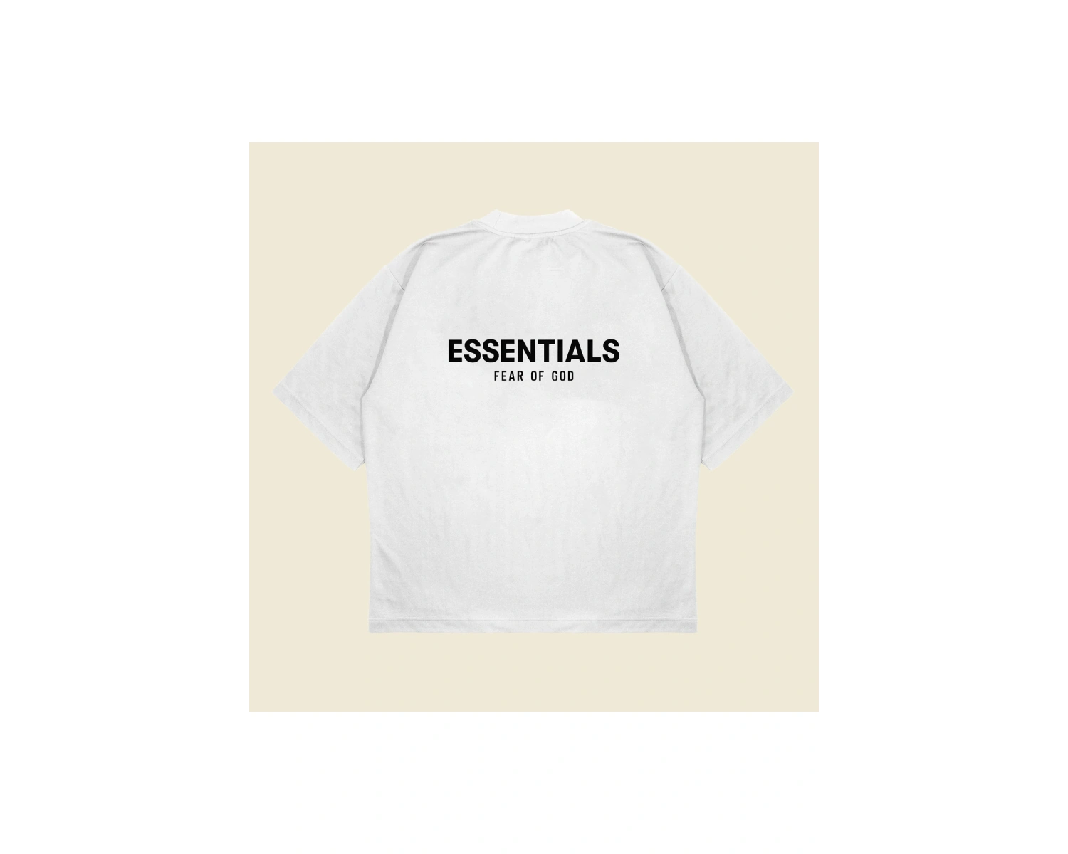 Essential Baskılı Oversize Unisex Pamuklu Nefes Alan Kalın Kumaşlı