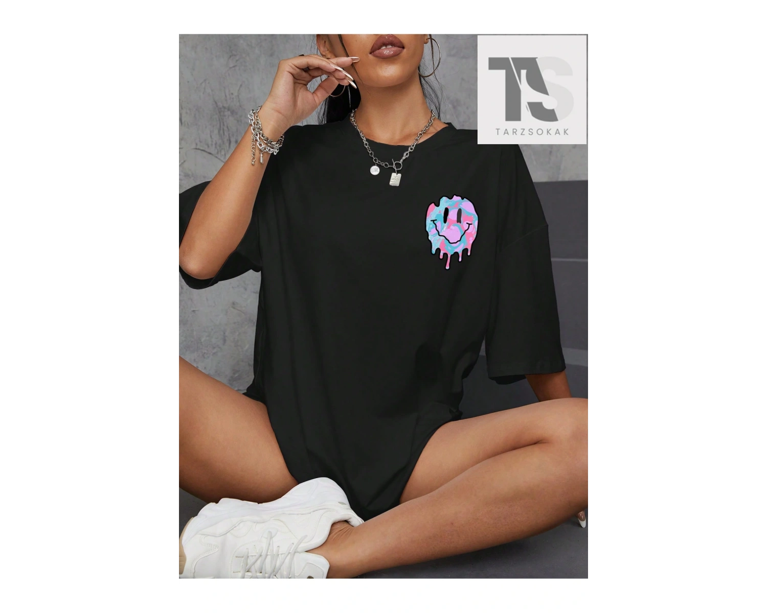 Essnce Expression Baskılı Omuz Tişörtü