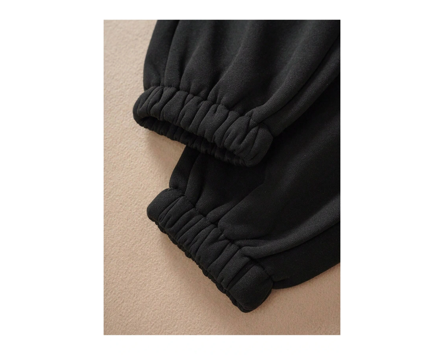 Essnce Solid Drawstring Waist Thermal Lined 4 Mevsim Eşofman