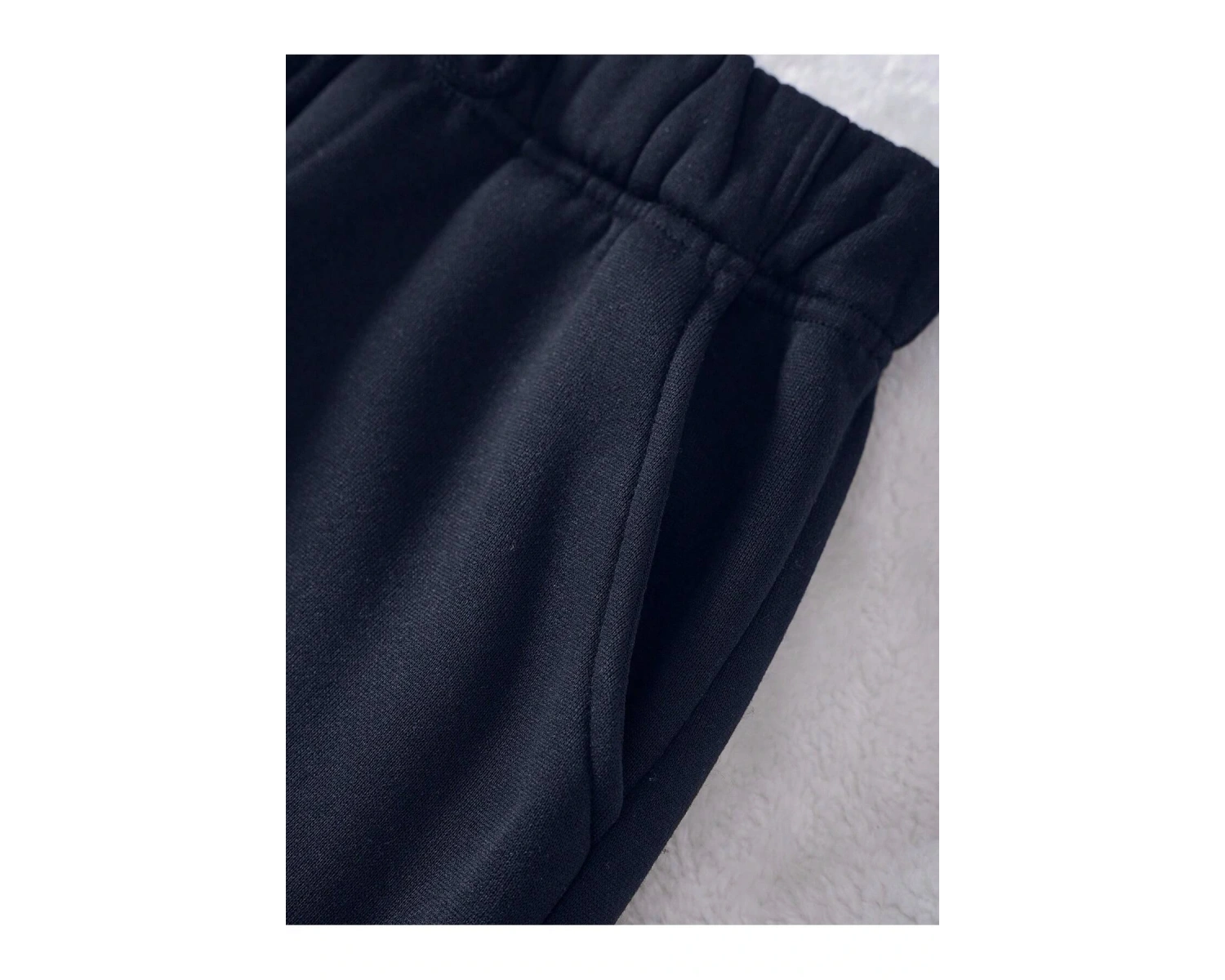 Essnce Solid Drawstring Waist Thermal Lined 4 Mevsim Eşofman