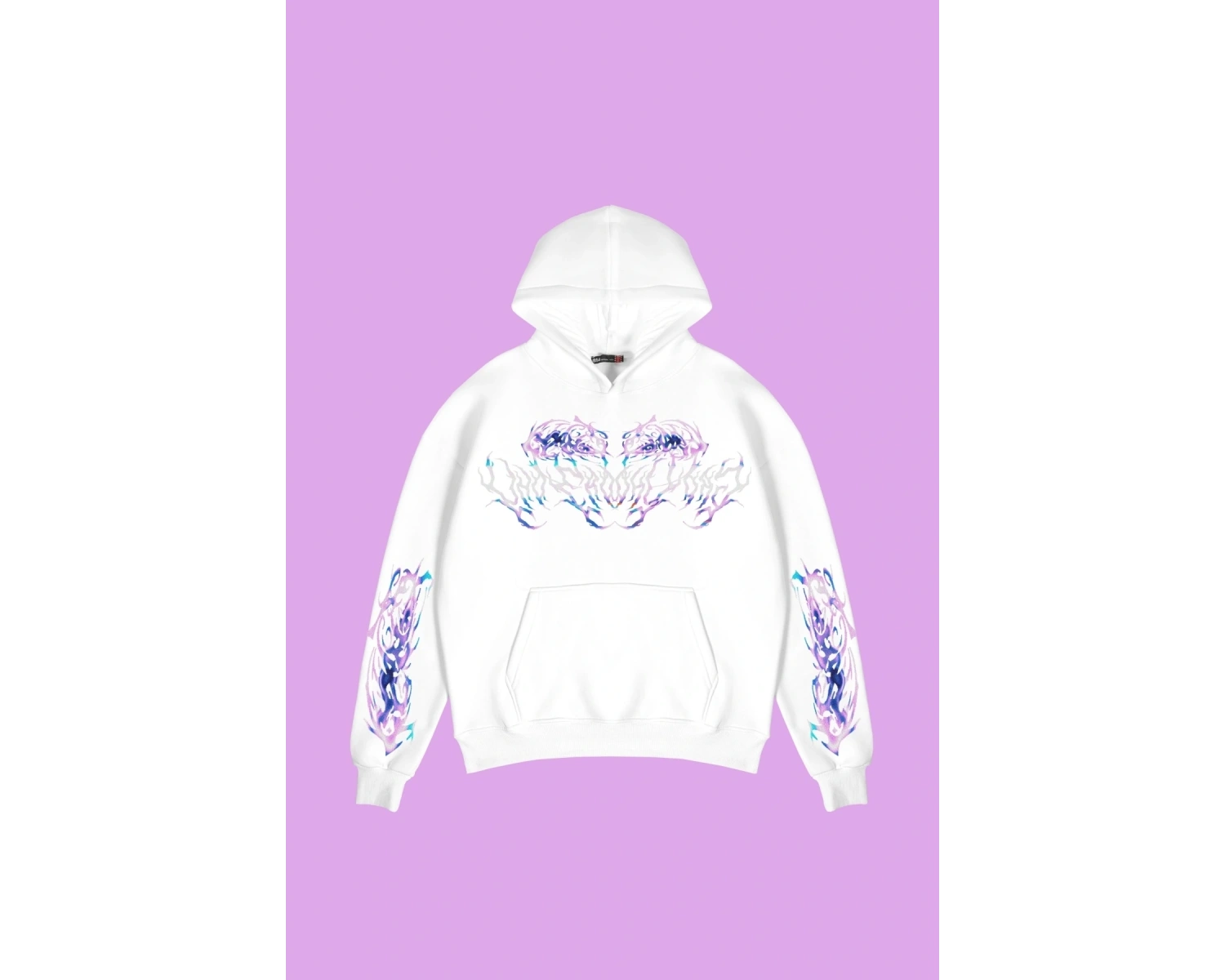 Eternal Text Baskılı Oversize Unisex Beyaz