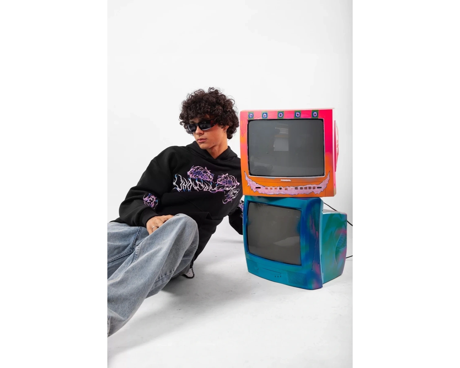 Eternal Text Baskılı Oversize Unisex Beyaz