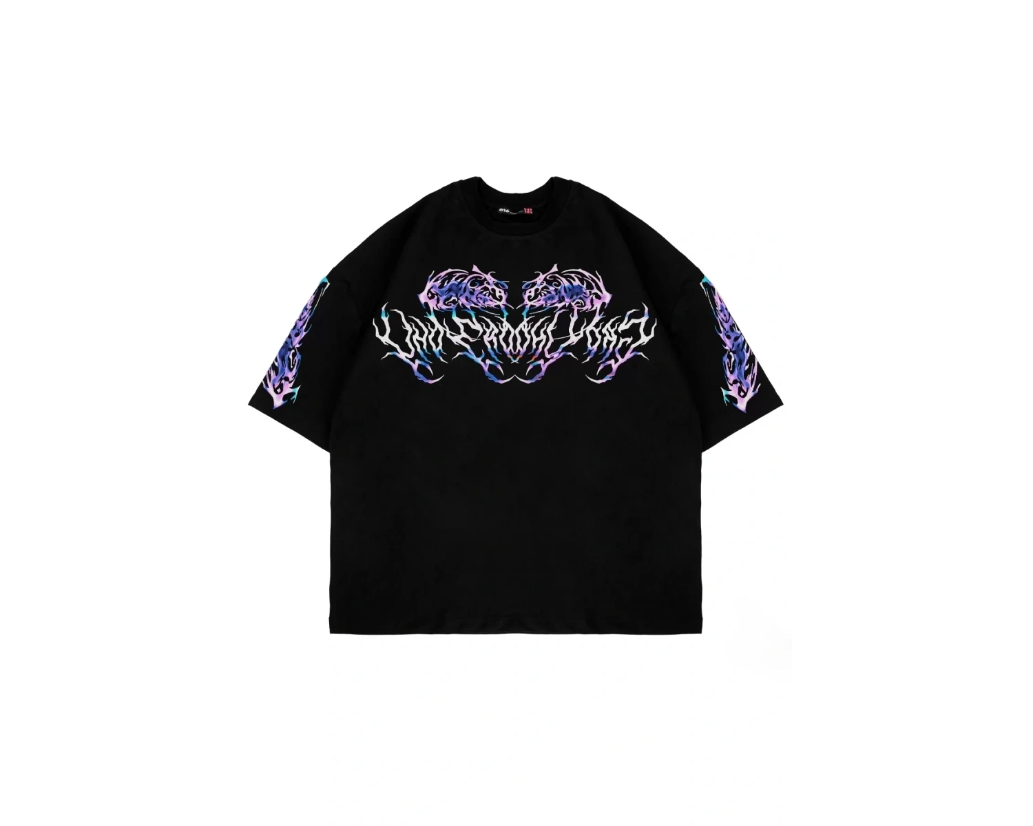 Eternal Text Baskılı Oversize Unisex Siyah