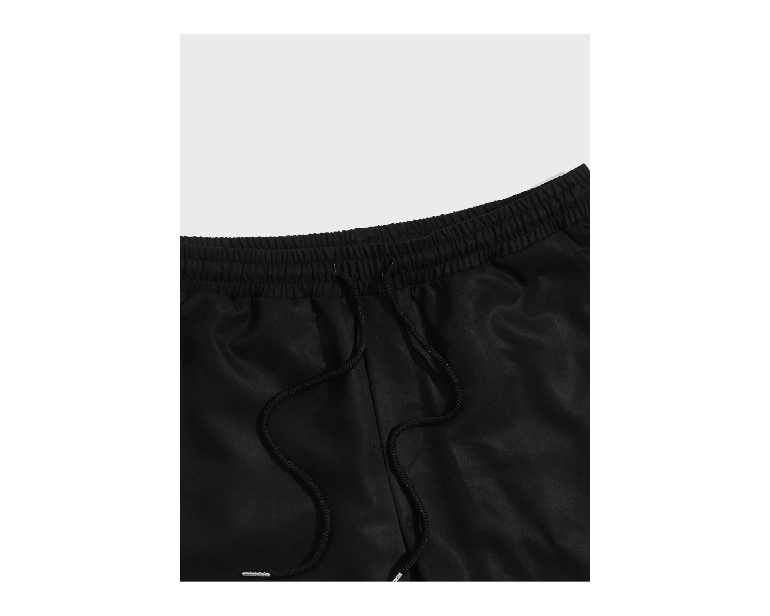 Expression & Letter Graphic Drawstring Waist Pants