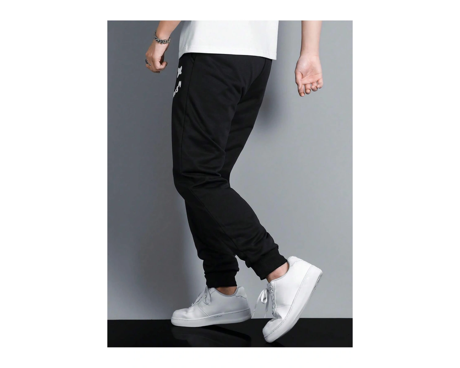 Expression Print Drawstring Waist Eşofman Altı