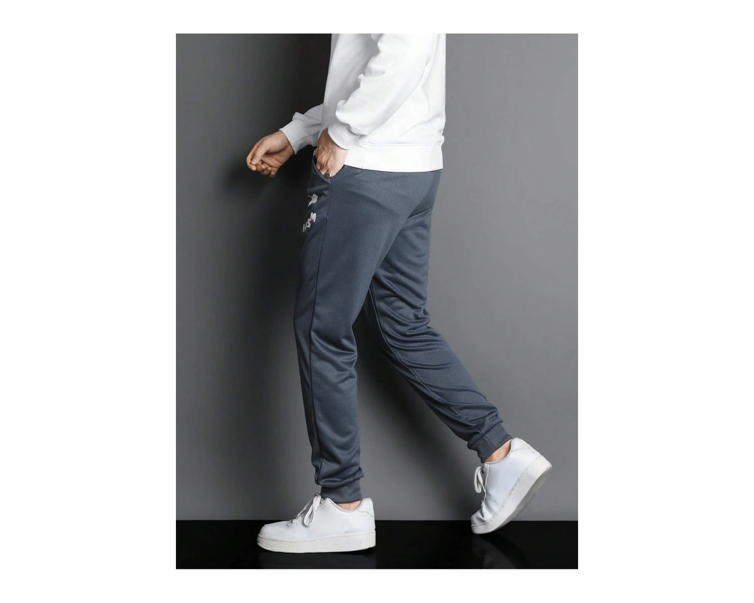 Expression Print Drawstring Waist Eşofman Altı